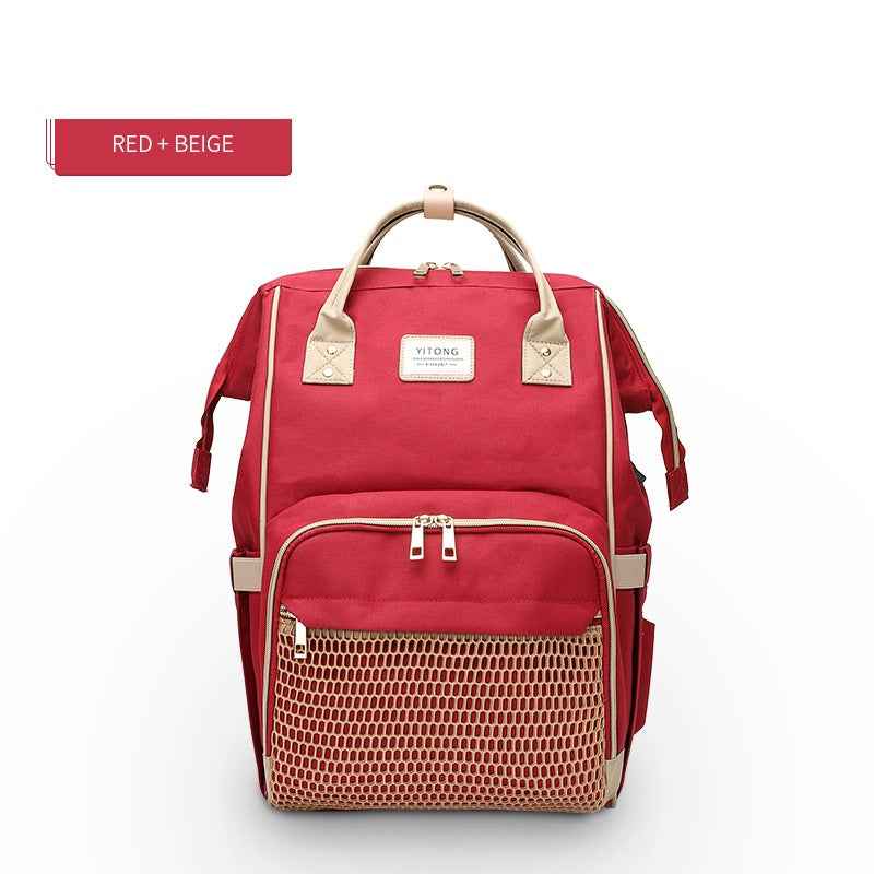 Maternity Diaper Backpack - Large Capacity Waterproof Oxford Nappy Bag with Anti-Theft Pocket & Stroller Straps